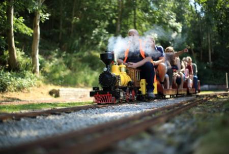 Riding the trains at Cinderbarrow Railway