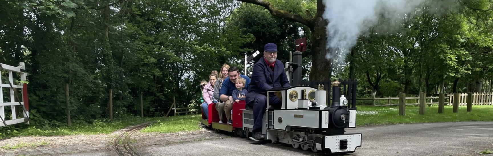 Riding the trains at Cinderbarrow Railway