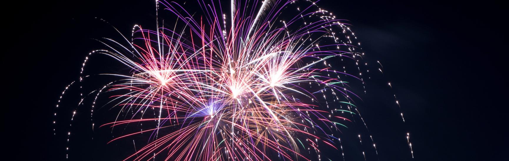 Colorful Fireworks Background Depositphotos 95389258 L