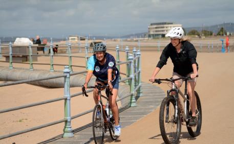 Cycling on Morecambe Bay - credit Darren Andrews