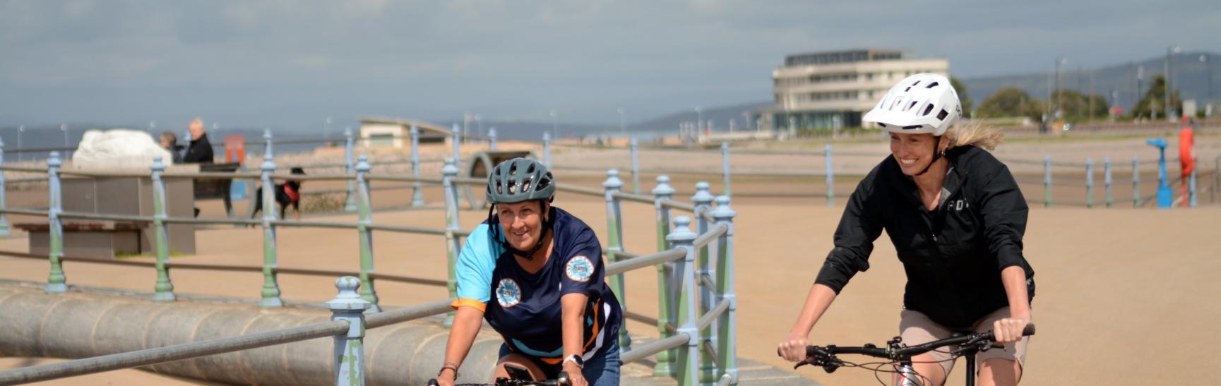 Cycling on Morecambe Bay - credit Darren Andrews