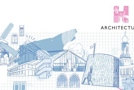 Heritage Open Days Architecture Artwork Cmyk Blue Banner Mockup 