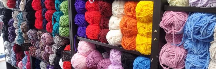 A colourful selection of yarn at Barbara's