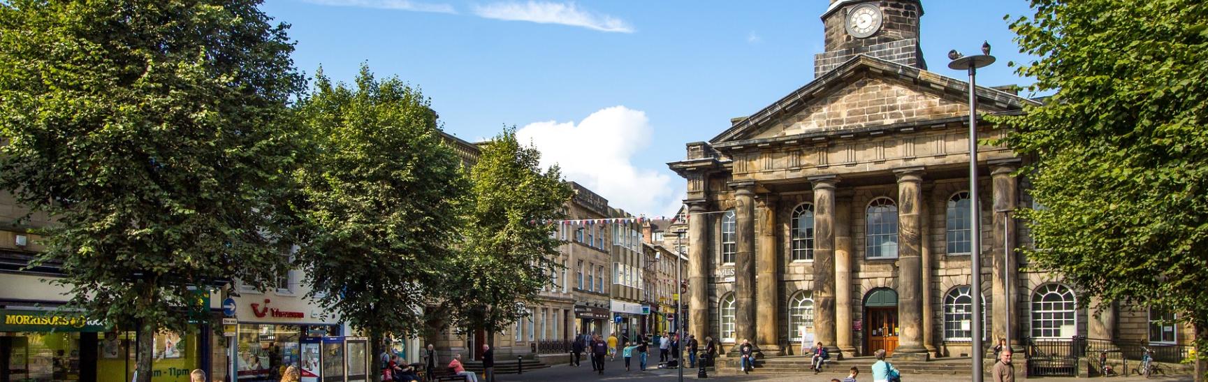 photo of lime trees in market square