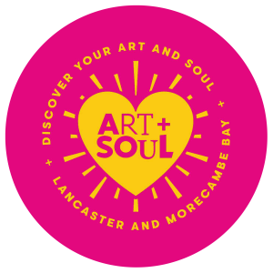 Art And Soul Circle Logo Yellow On Pink