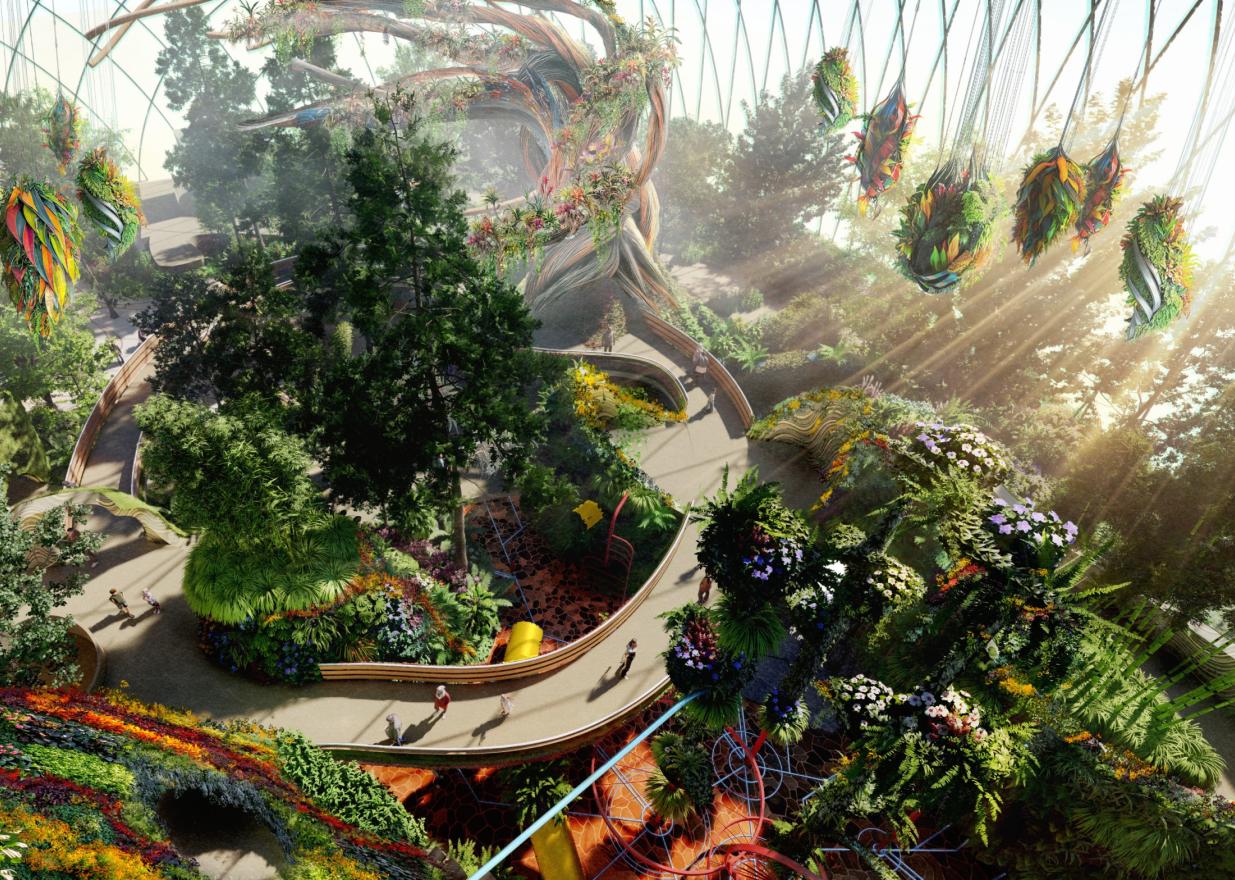 Concept Art Of Aerial View Of The Realm Of The Sun Eden Project Morecambe