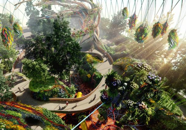 Concept Art Of Aerial View Of The Realm Of The Sun Eden Project Morecambe