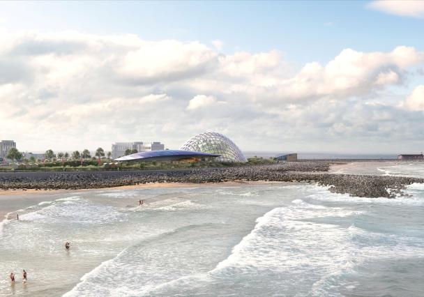 Eden Project Morecambe External Cgi Day Crop Grimshaw